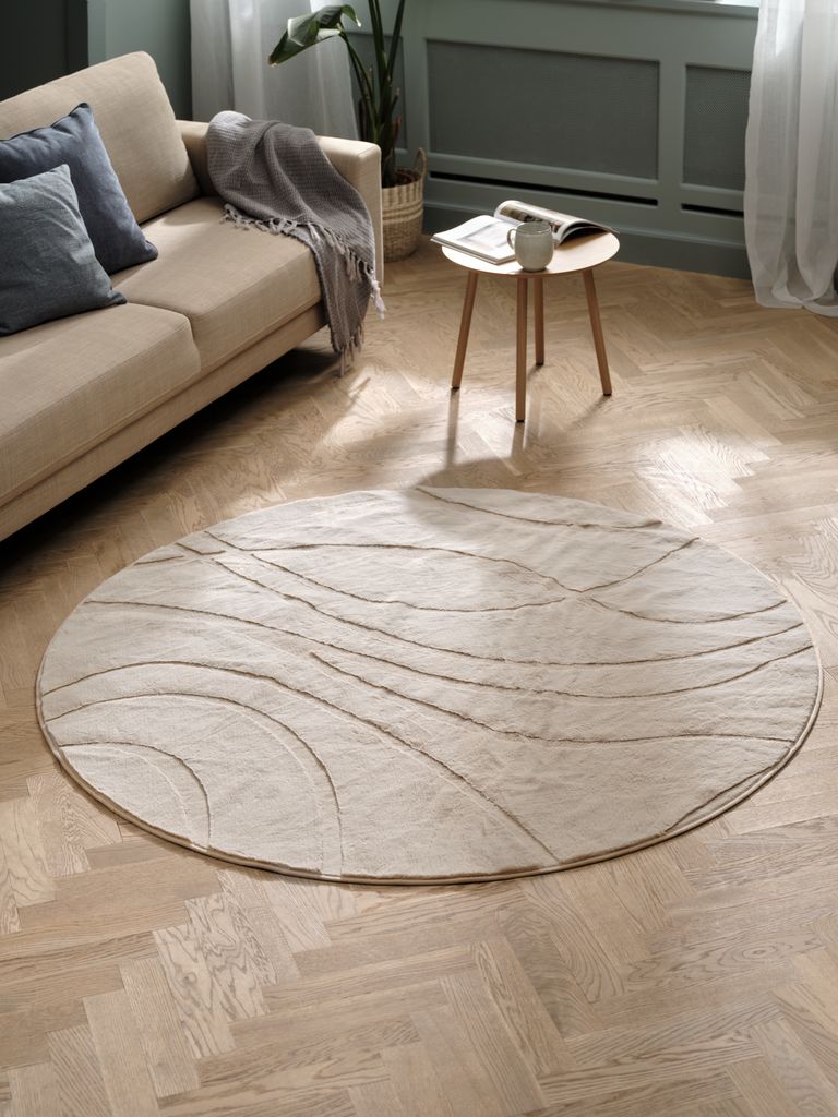 STORSIPPA Round Rug – 160cm Diameter, Beige - Image 3
