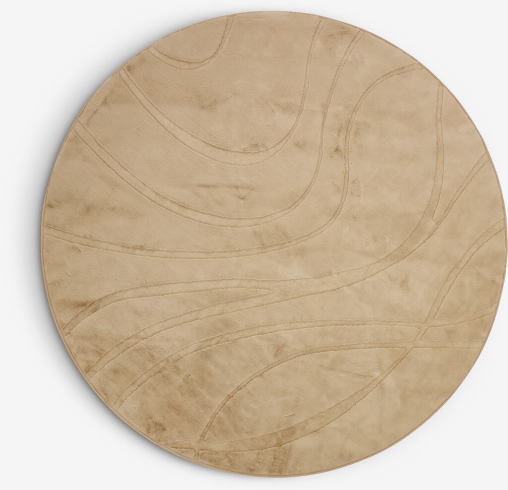 STORSIPPA Round Rug – 160cm Diameter, Beige